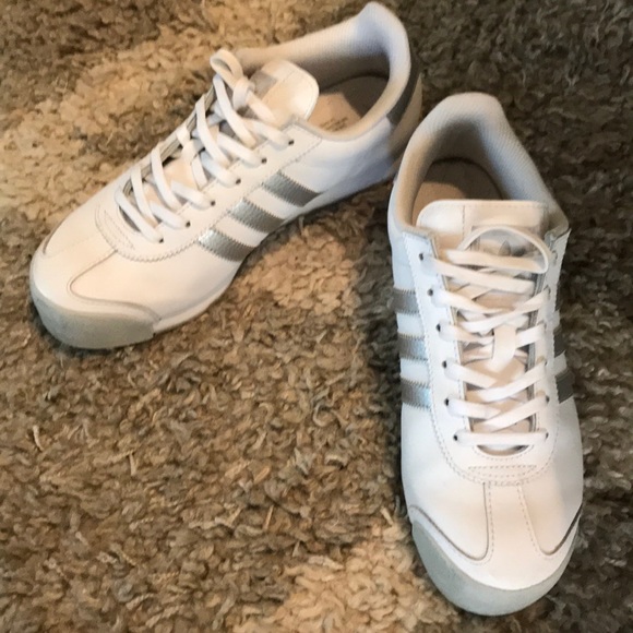 adidas samoa white silver
